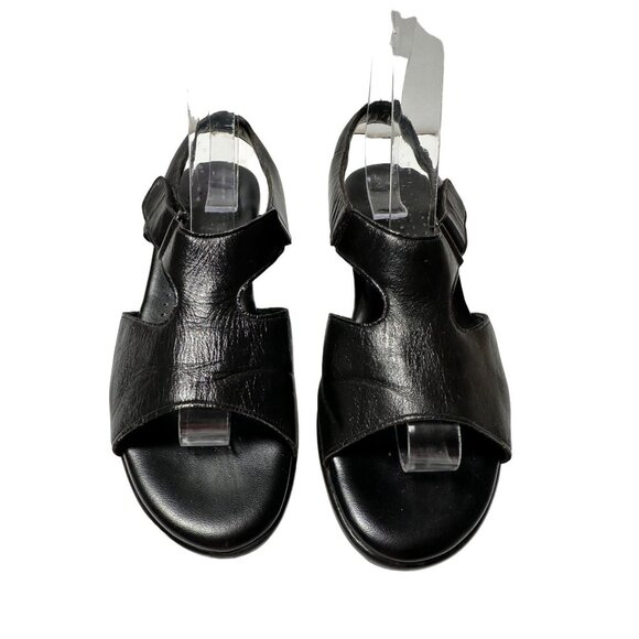 SAS Suntimer Tripad Comfort EZ black leather Heel Strap Sandals Size 7.5M - Picture 6 of 12